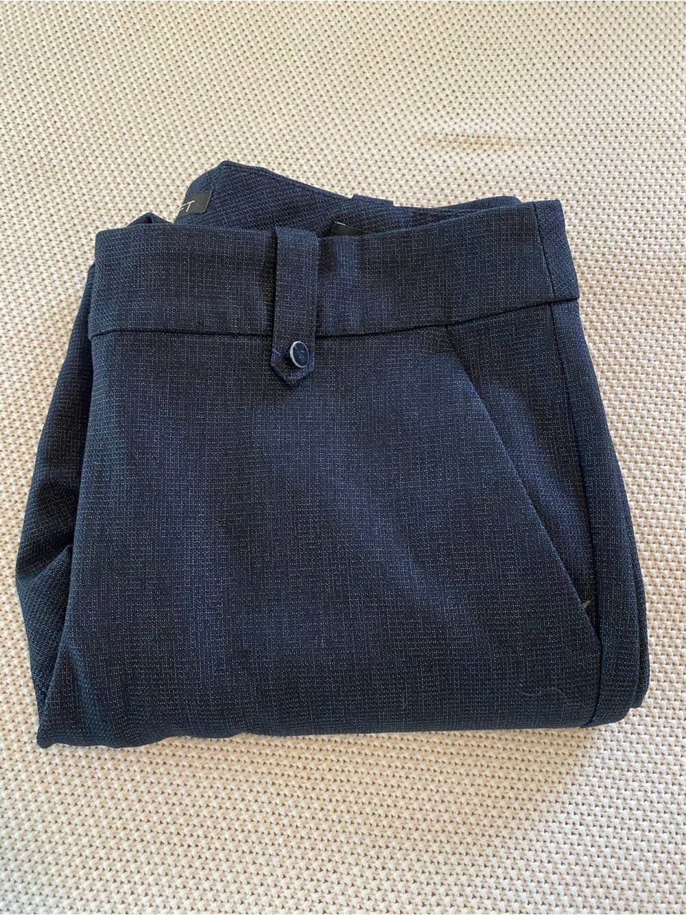 LOFT Dark Navy Straight-Leg Trousers - Picture 14 of 15